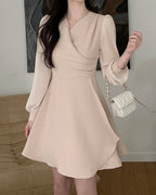 [ Pre-order ] Chiffon Sleeve Wrap Dress