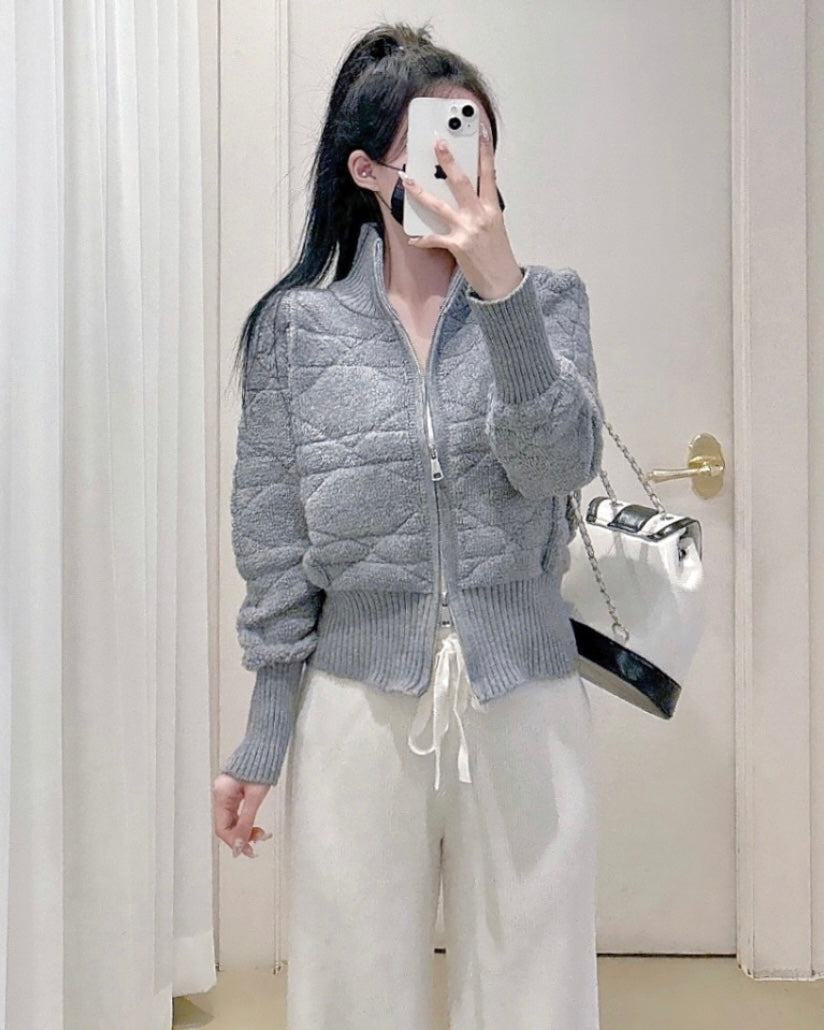 Link Knit Zip-Up