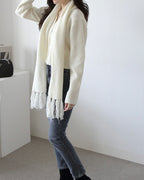 Alpaca Wool Muffler Cardigan Set