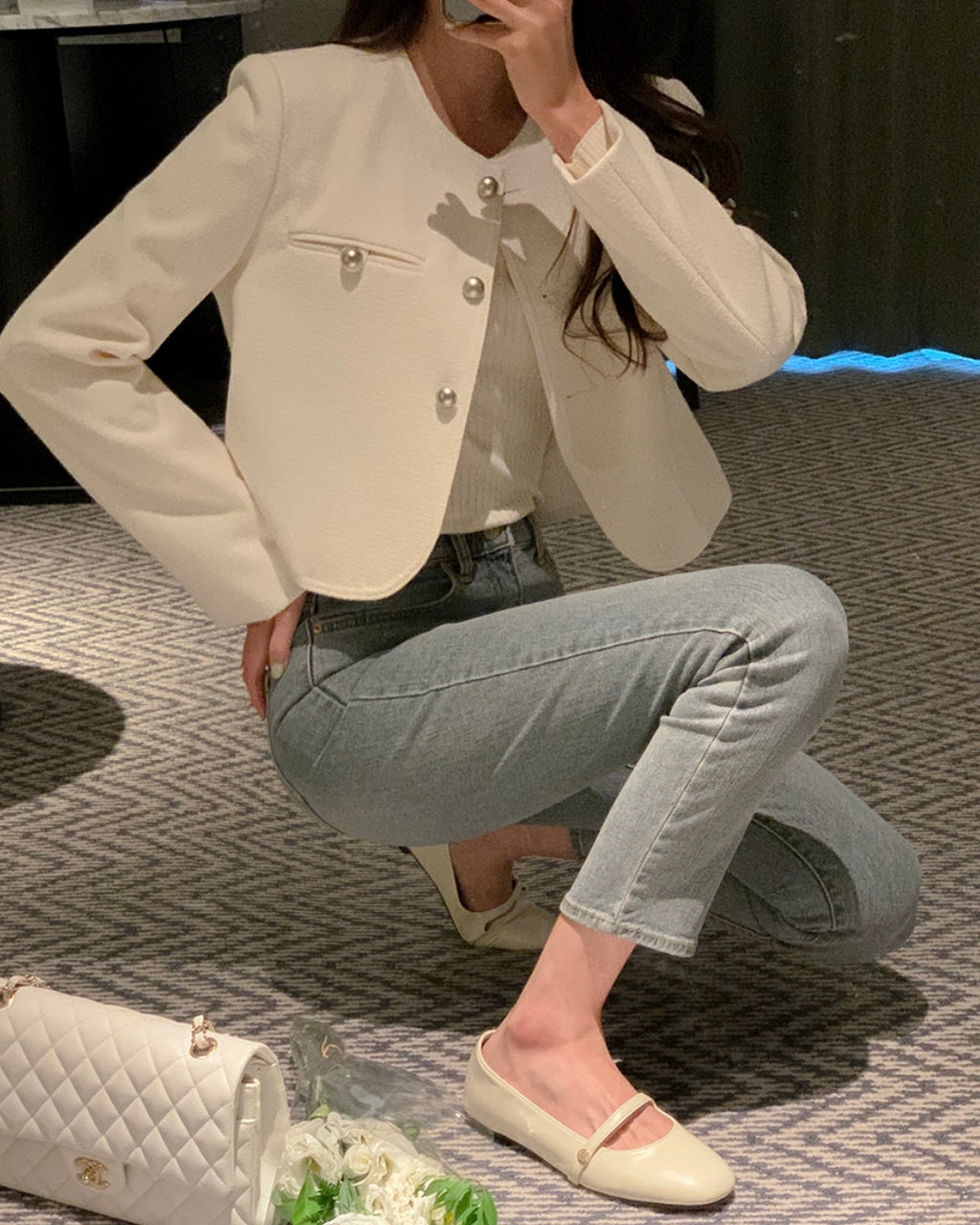 Lumiere Silver Button Jacket