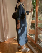 Denim Overfit Maxi Dress