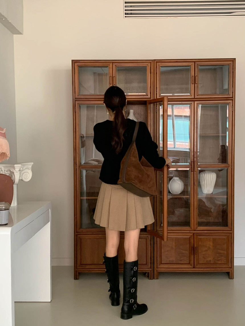 [S,M] Tommy Wool Skirt + Belt
