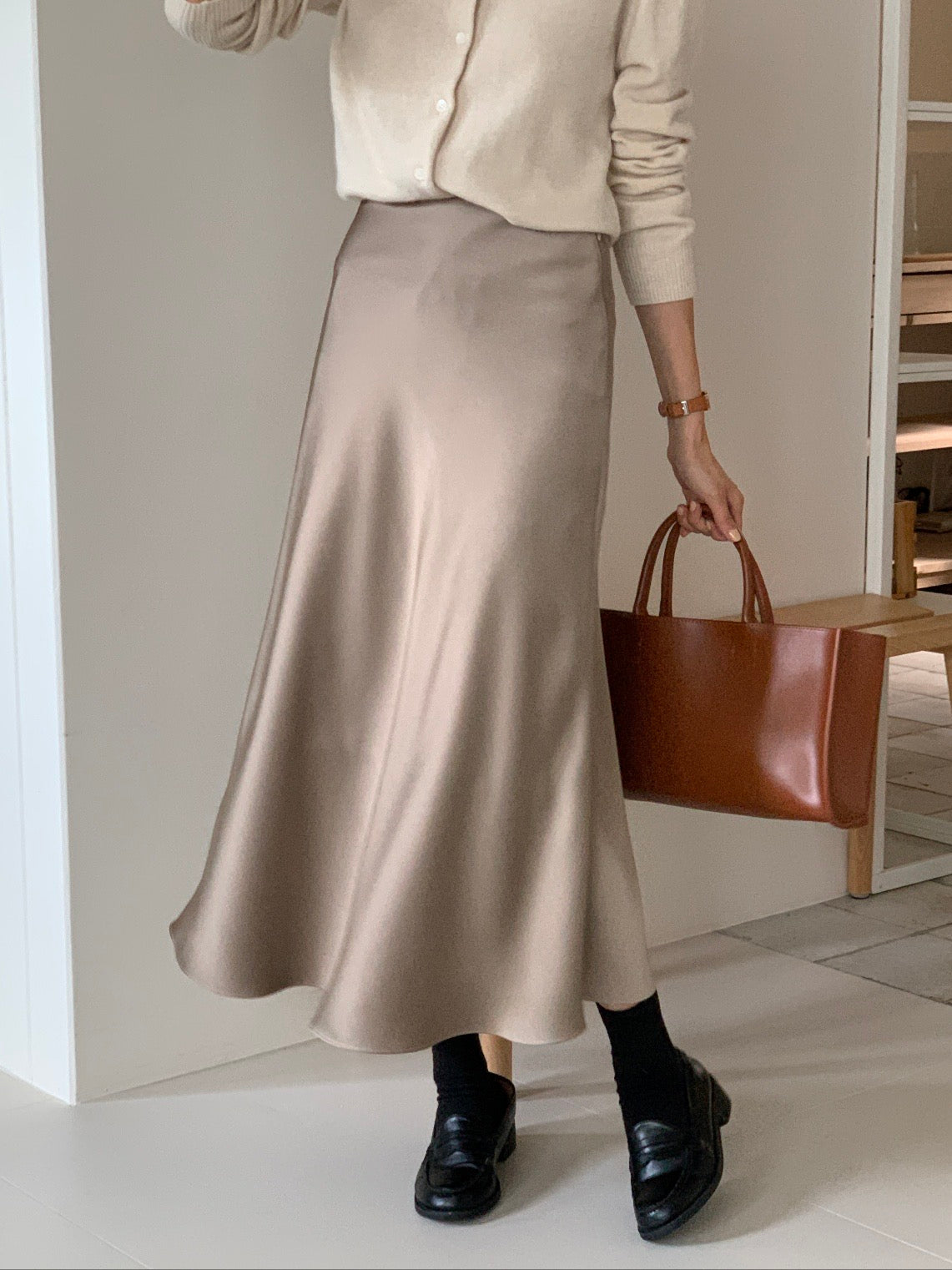 [S,M] Jian Satin Skirt