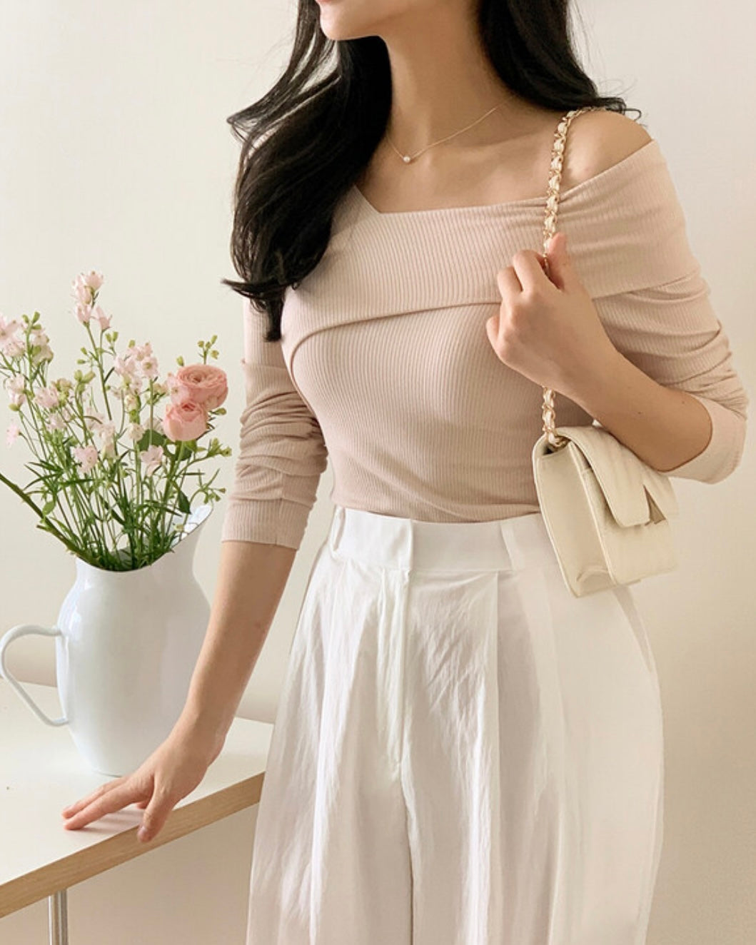 Isla Unbalanced Ribbed Knit