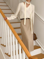 [S,M] Bath Belt Long Skirt Set