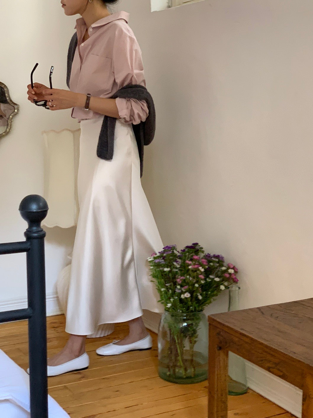 [S,M] Jian Satin Skirt