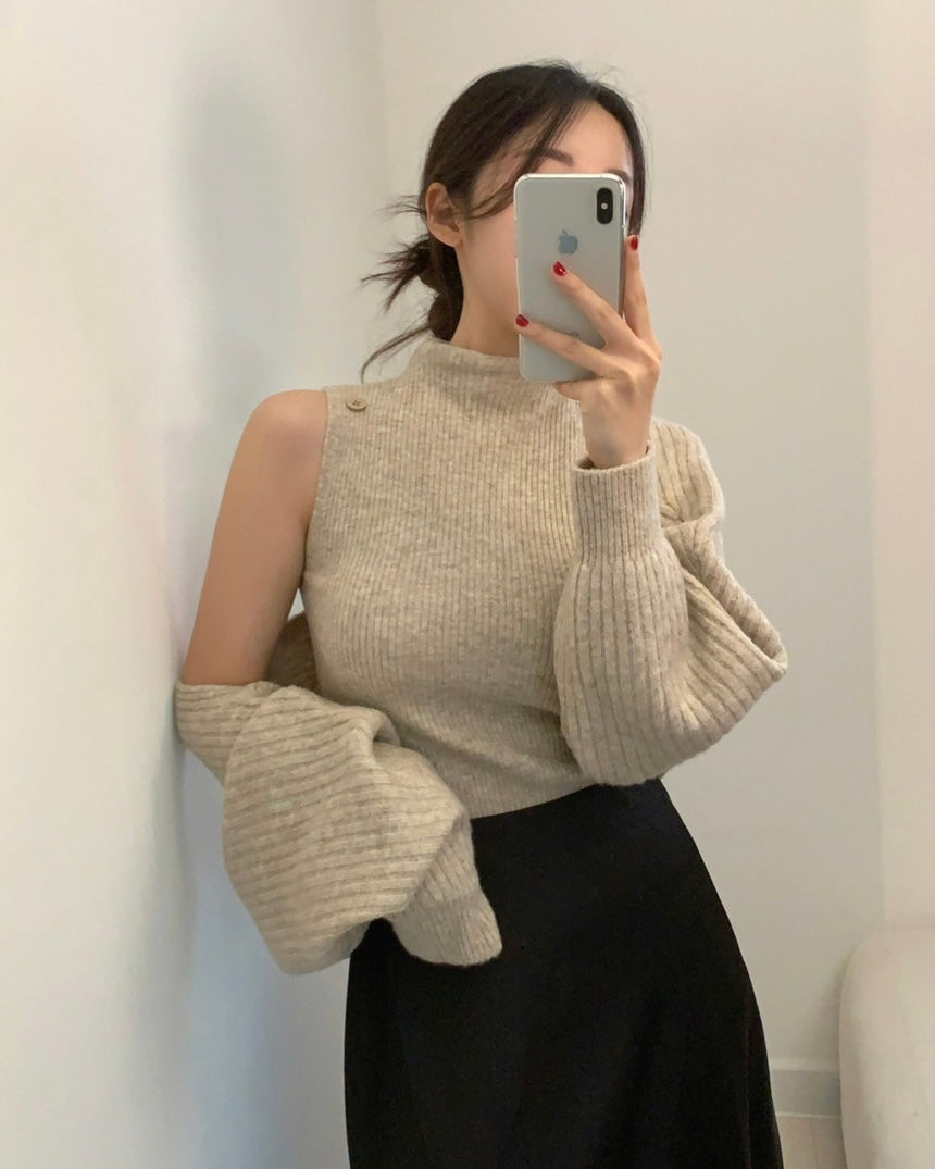 Button Bolero Cardigan Set