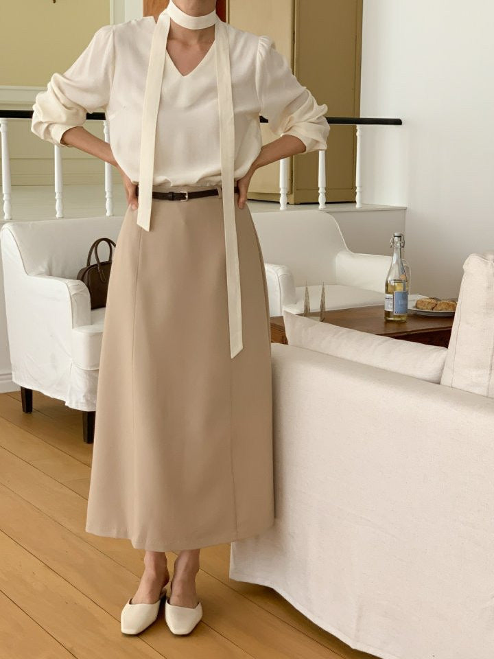 [S,M] Bath Belt Long Skirt Set