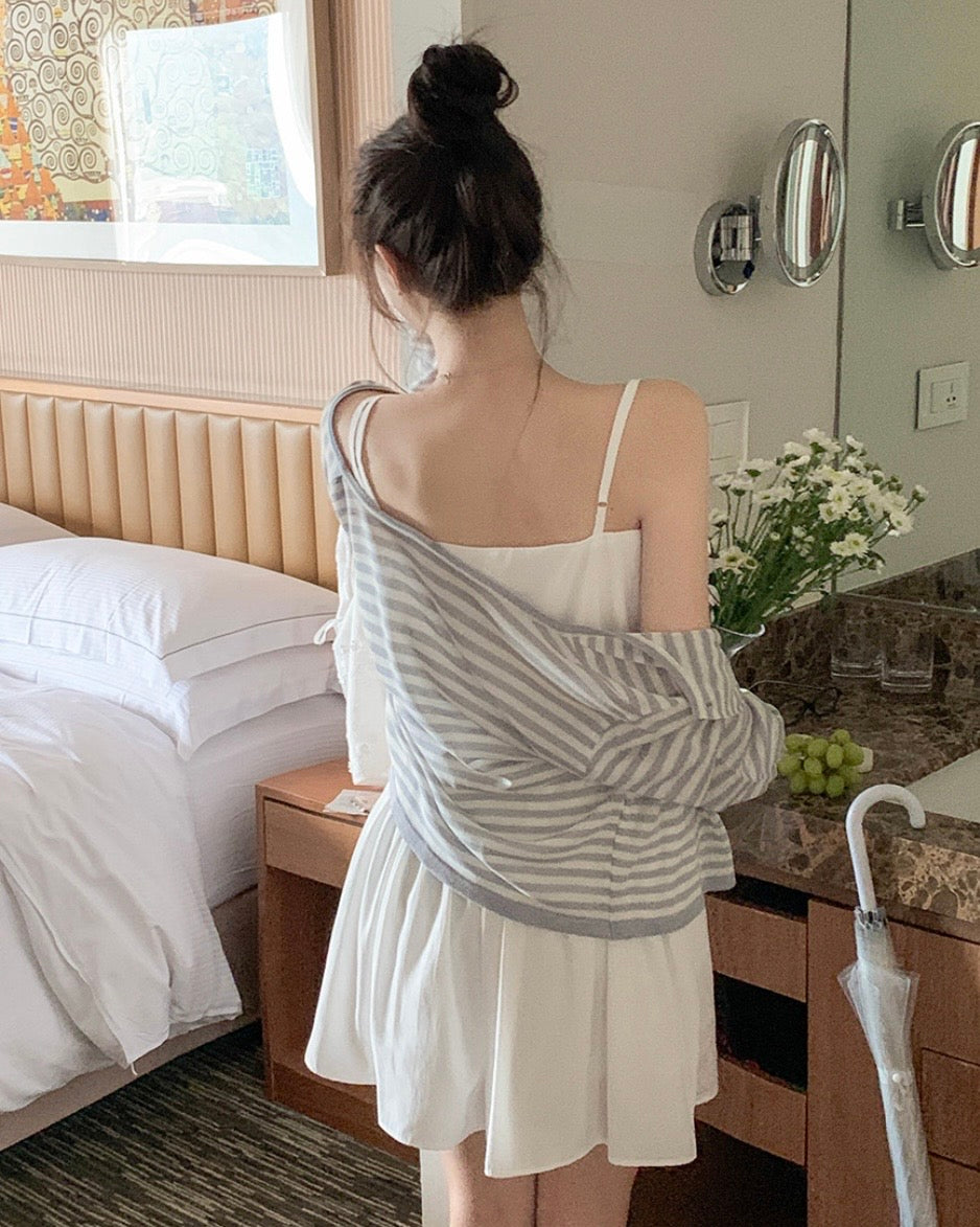 Breezy Striped Cardigan