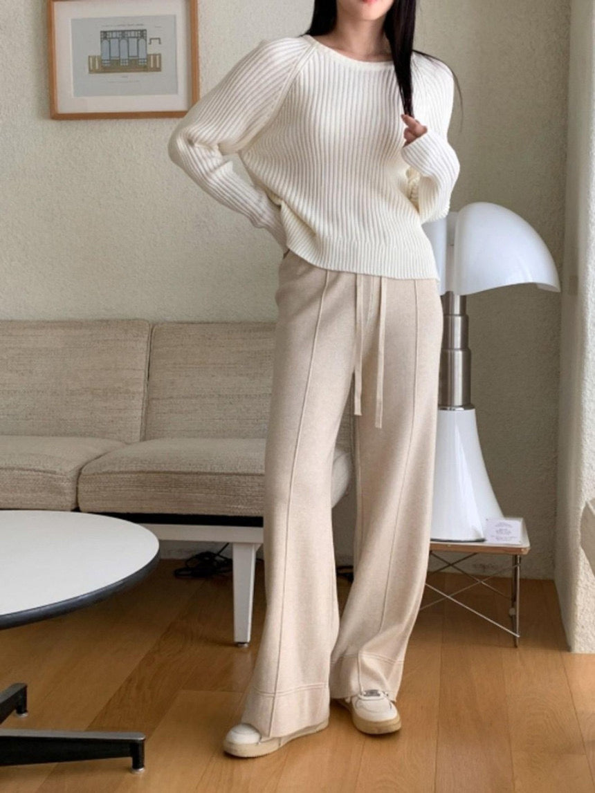Pintuck Knitted Pants