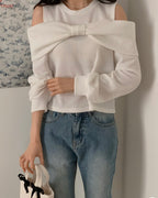 Pony Ribbon Knit Top