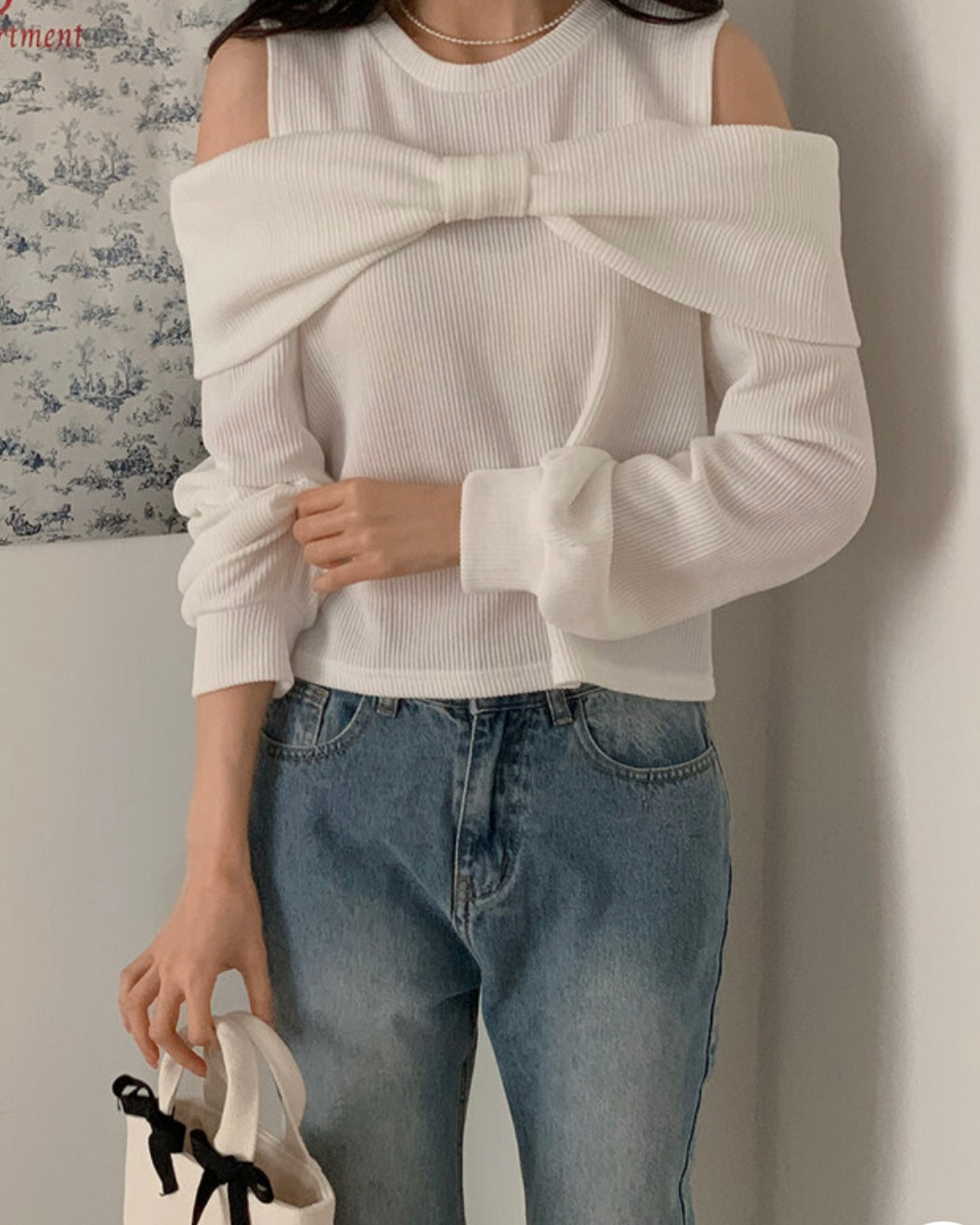 Pony Ribbon Knit Top