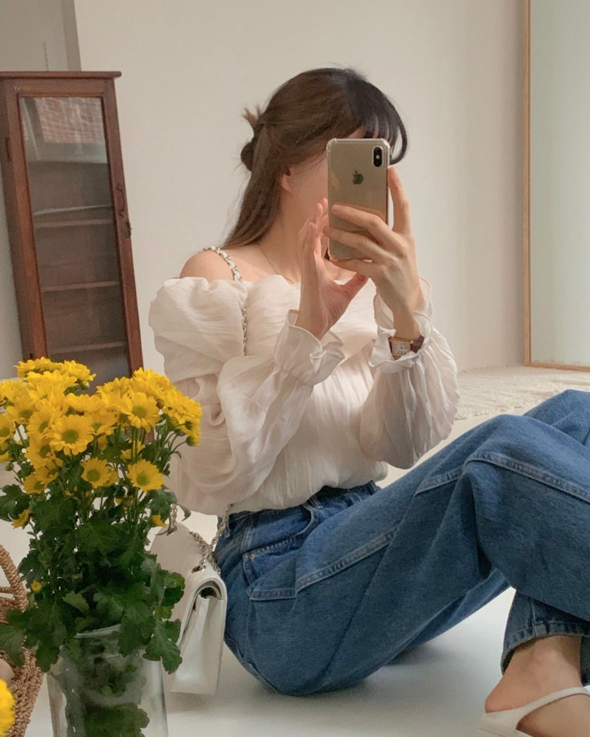 Piano Off-Shoulder Blouse