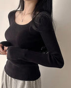 Alina Square-Neck Knit Top