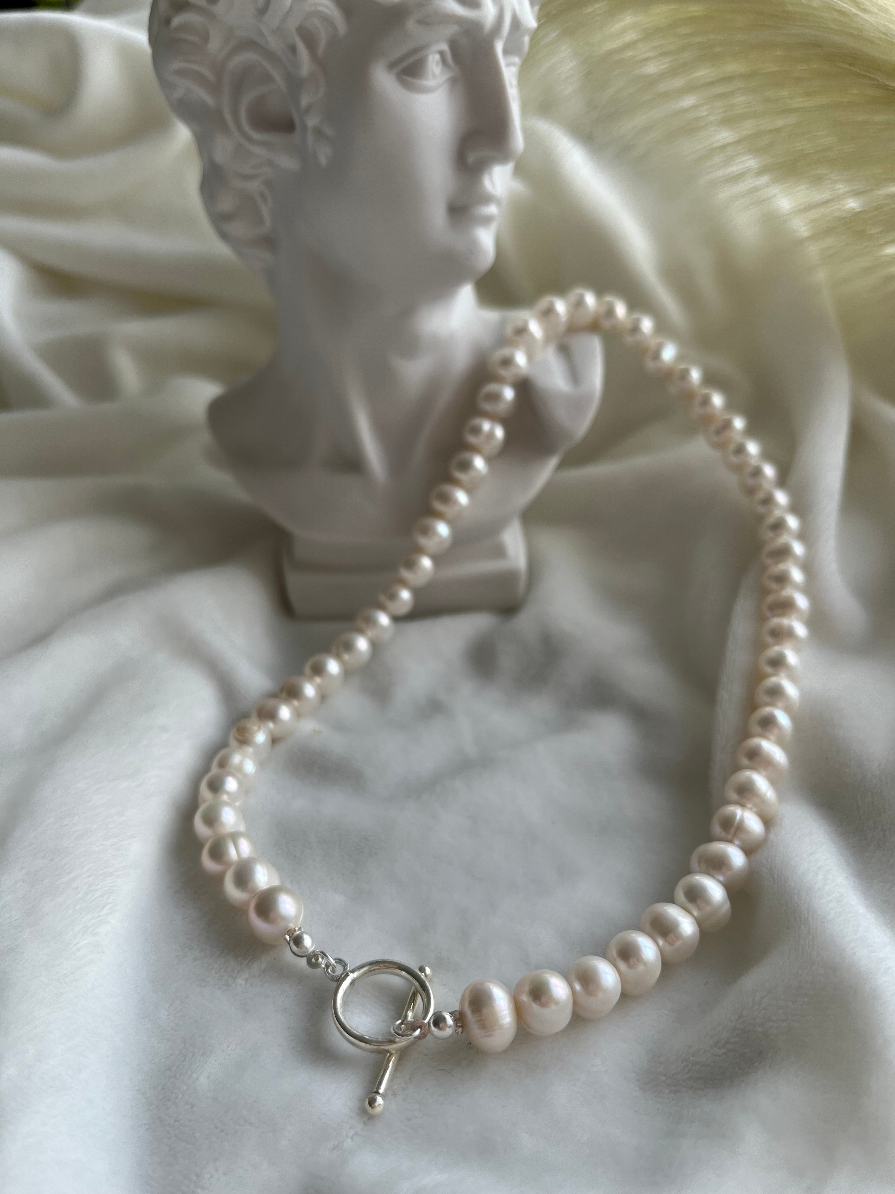 Silver Ugly Freshwater Pearl Necklace