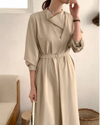 Drape Turtle-Neck Dress