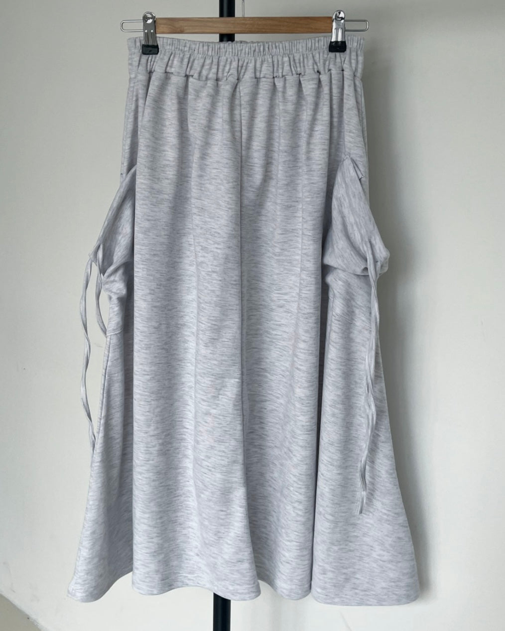 Ribbon Pocket Banding Long Skirt