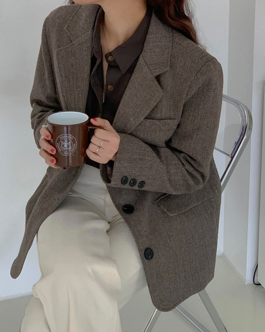Billy Herringbone Wool Jacket