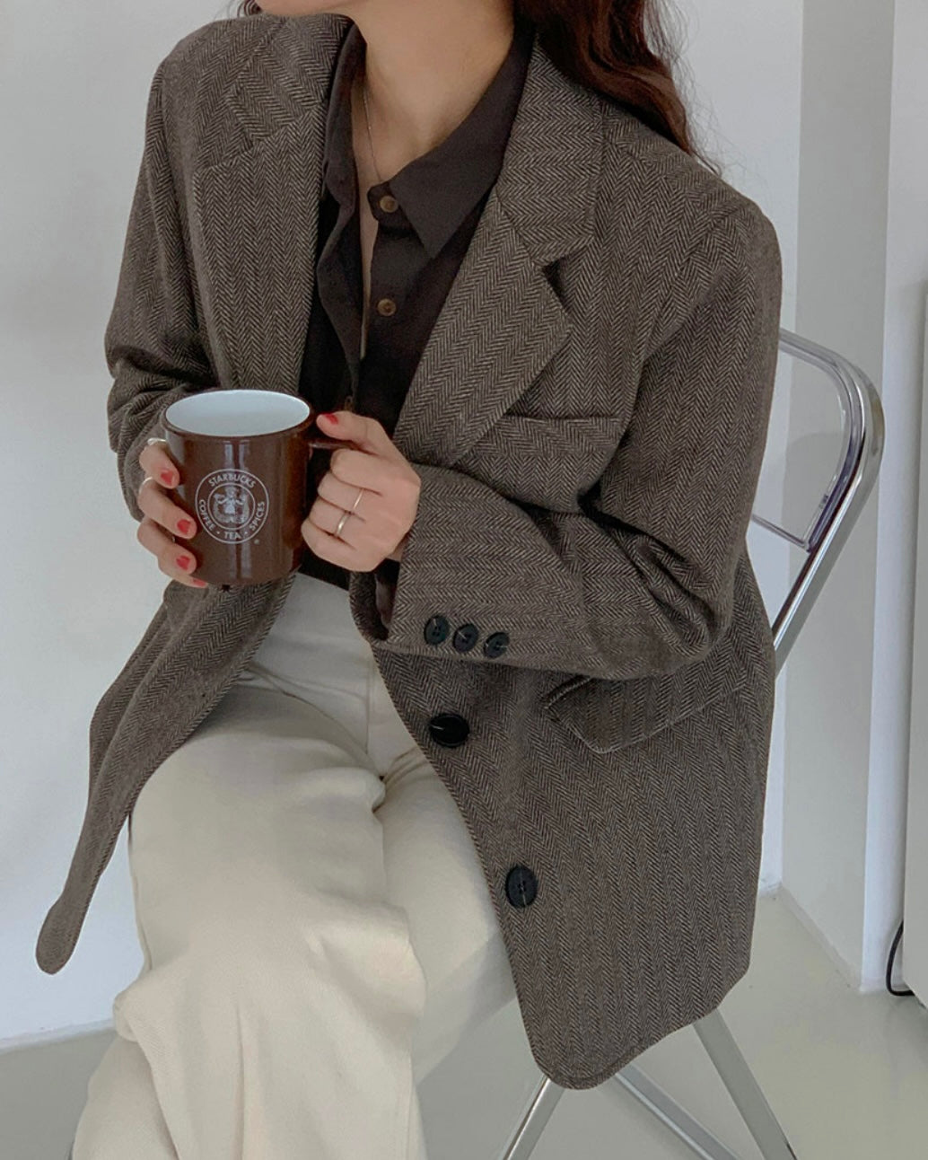 Billy Herringbone Wool Jacket