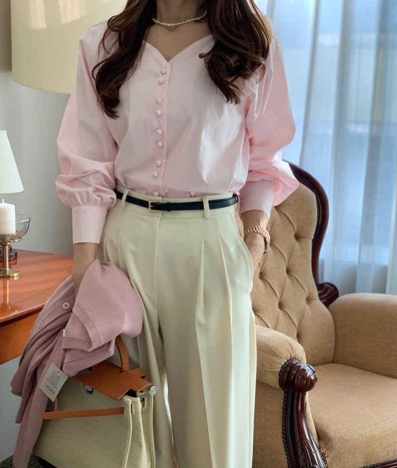 Hershey Tie Blouse