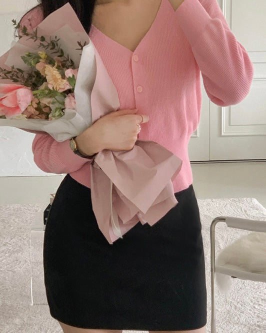Cotton V-Neck Cardigan