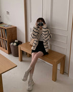 Striped Collor Cardigan