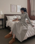 Hoodie Pintuck Long Dress
