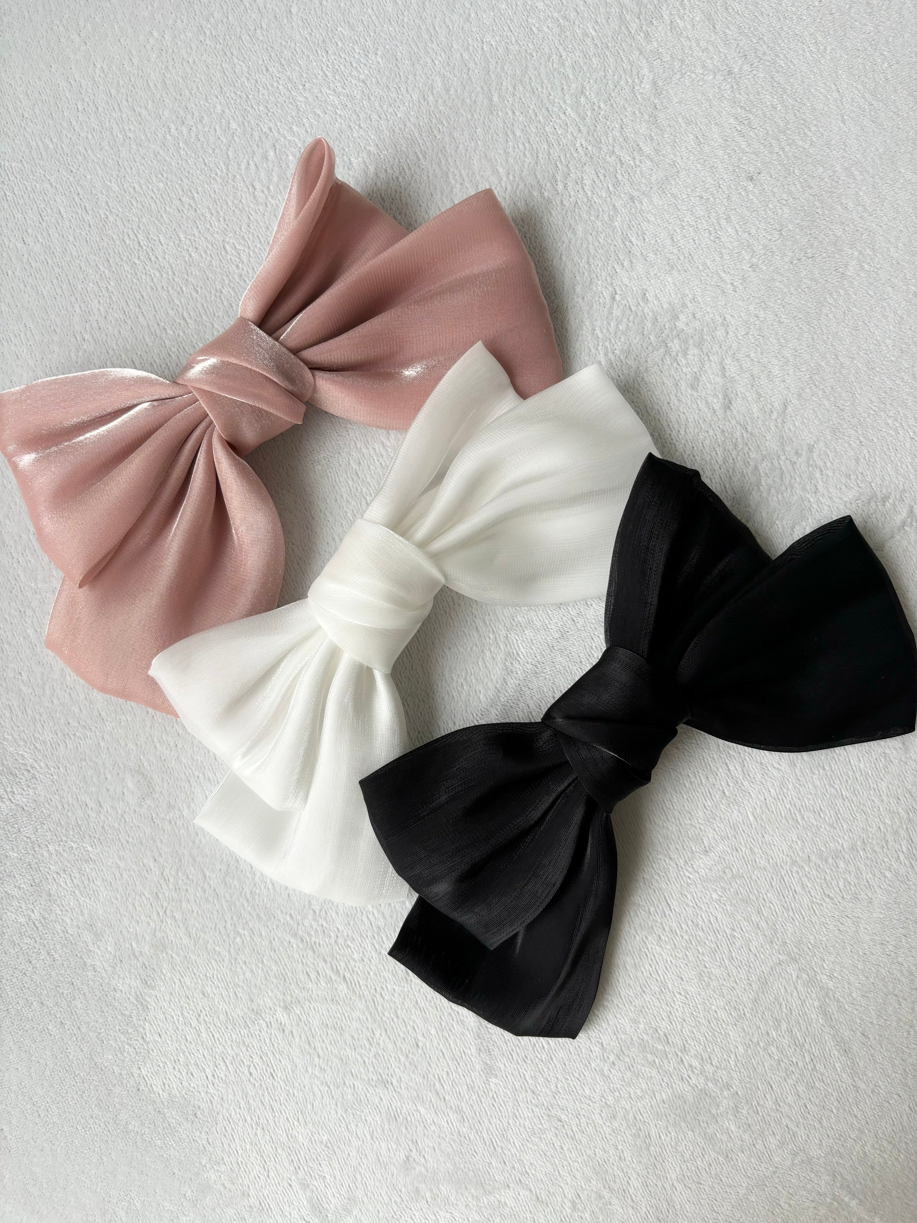 Organza Big Ribbon Hair Clip