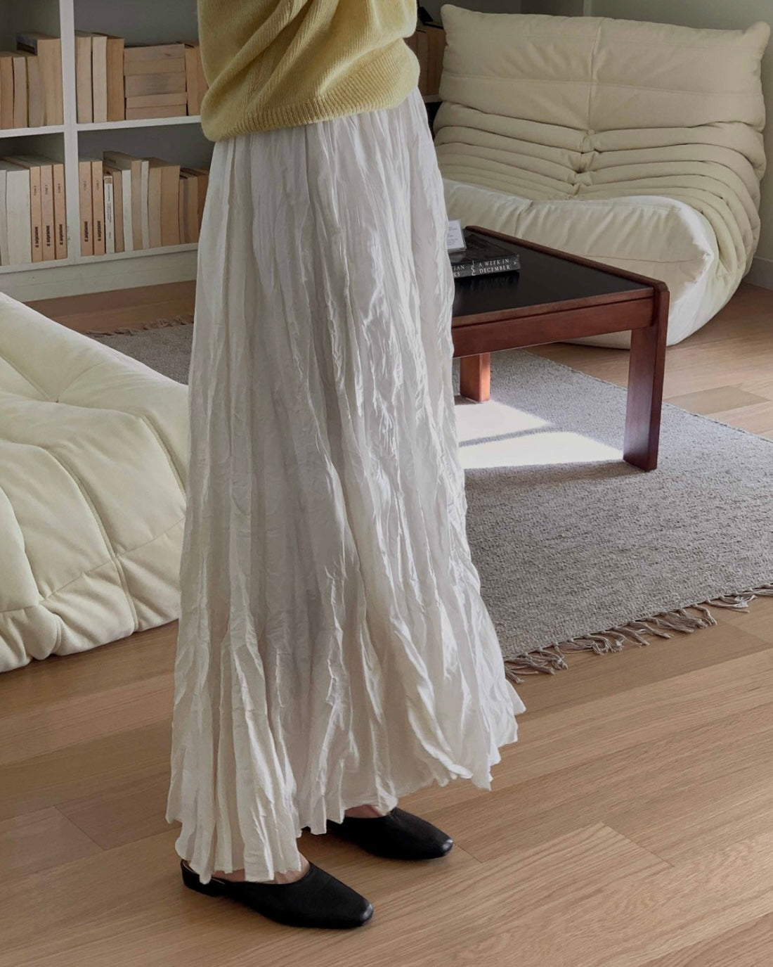 Shy Pleats Maxi Skirt