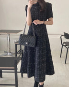 Lia Tweed Flared Dress