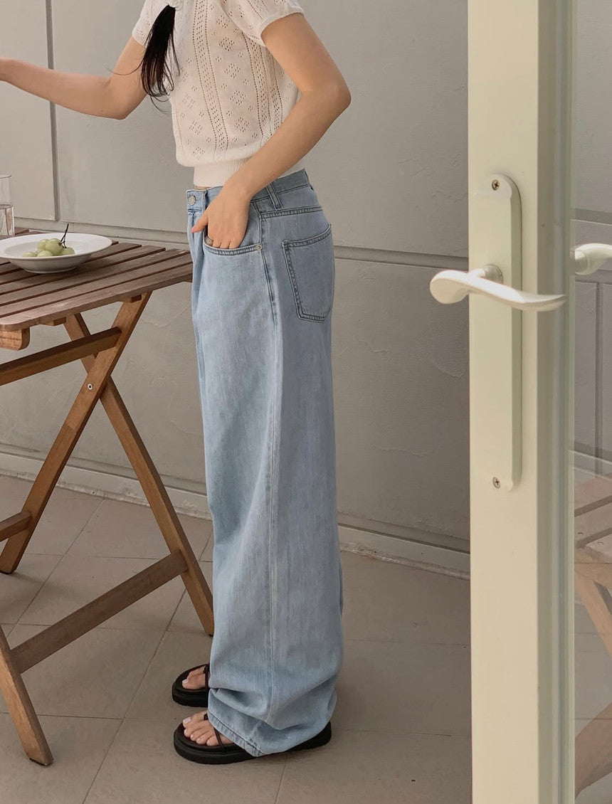 [ M ] Summer Mid-Rise Wide Fit Jeans