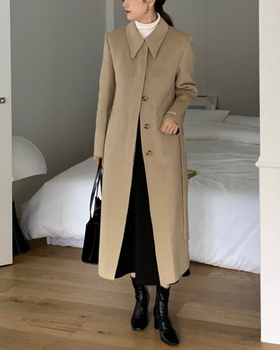 Vin Handmade 90% Wool Coat with Padded Vest