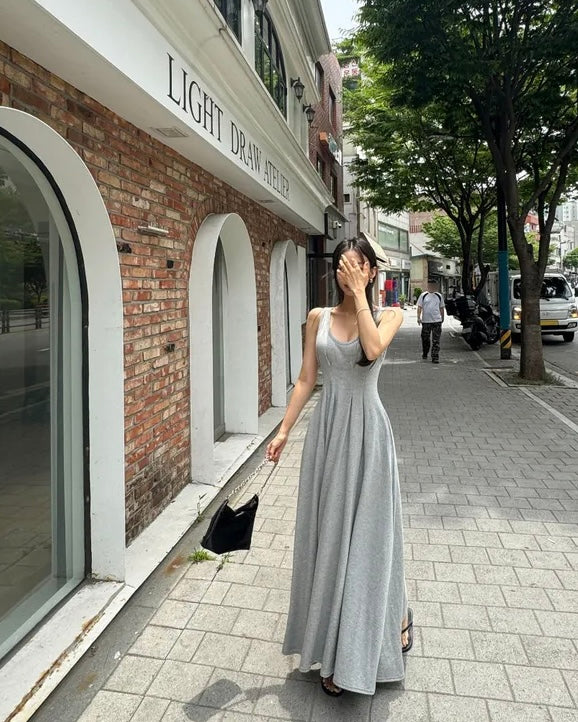 [ Sale Excluded ] Mui Pintuck Sleeveless Dress