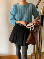 [S,M] Tommy Wool Skirt + Belt