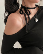 String Off-Shoulder Top
