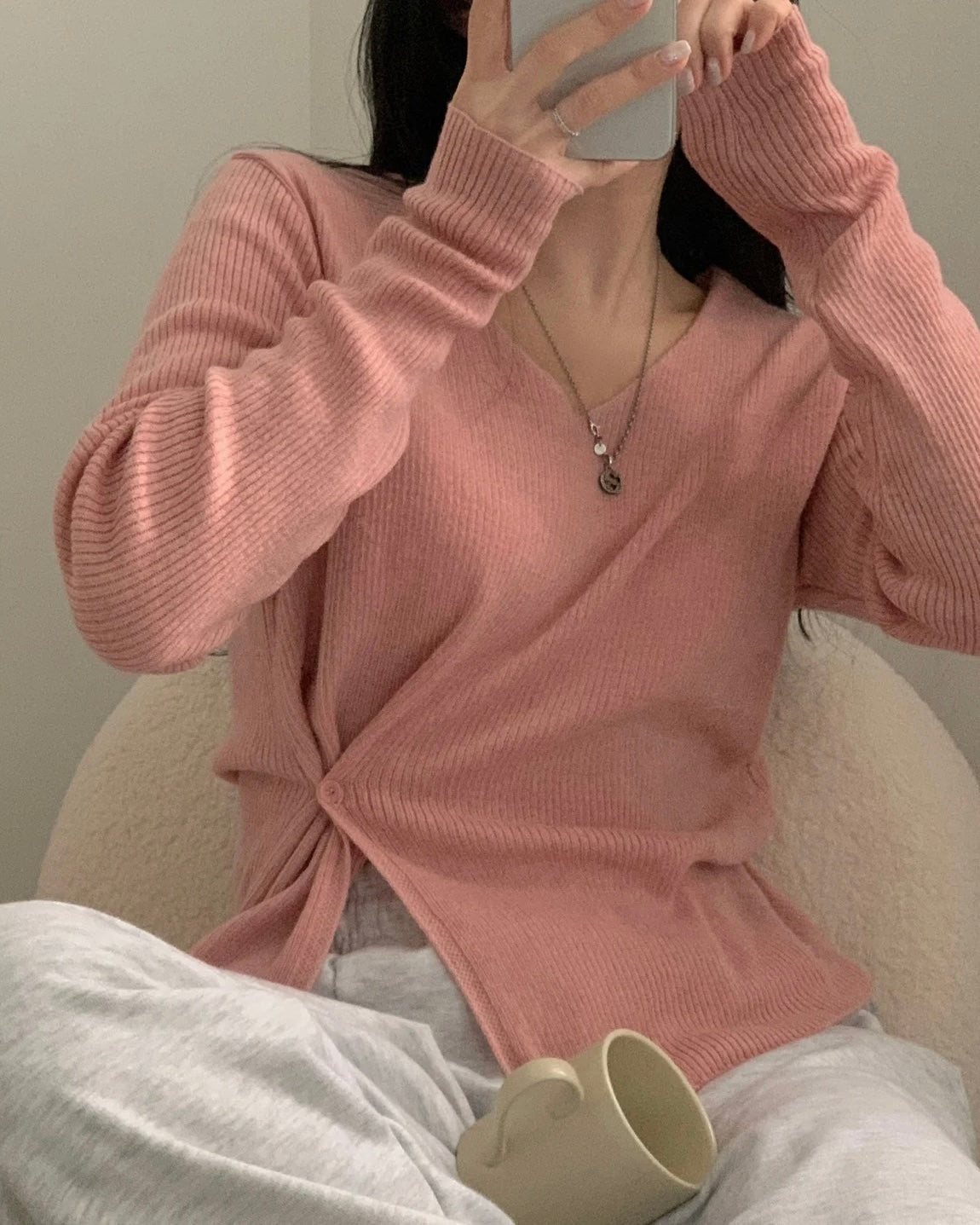 Bamboo Button Knit