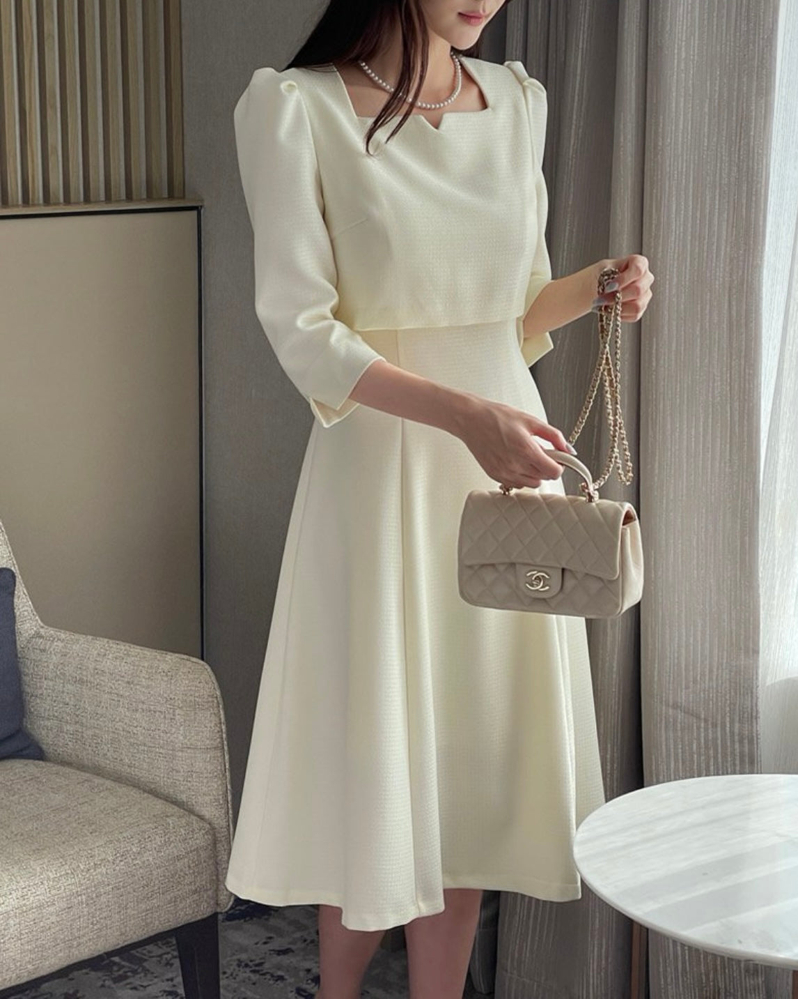 [ Pre-order ] Glen Tweed Dress - Mini / Long