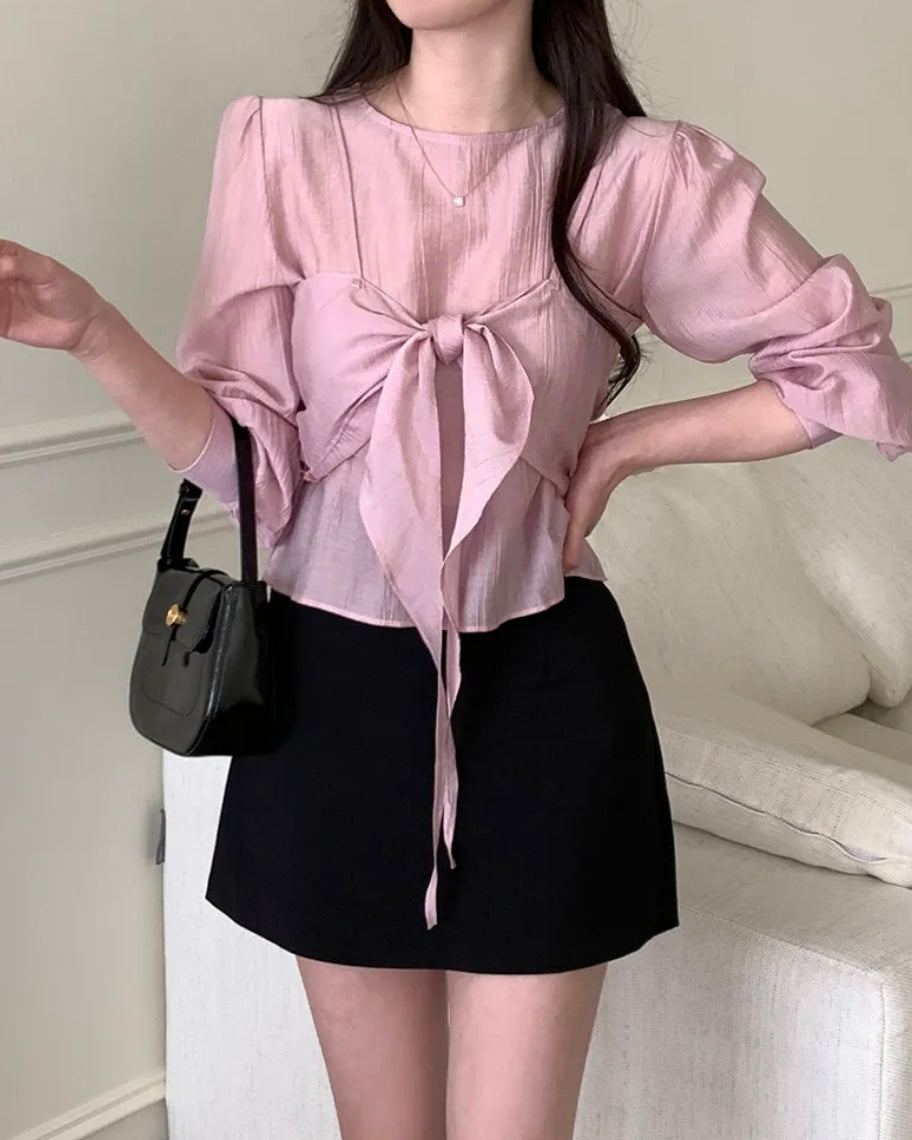 Ribbon Bustier Blouse