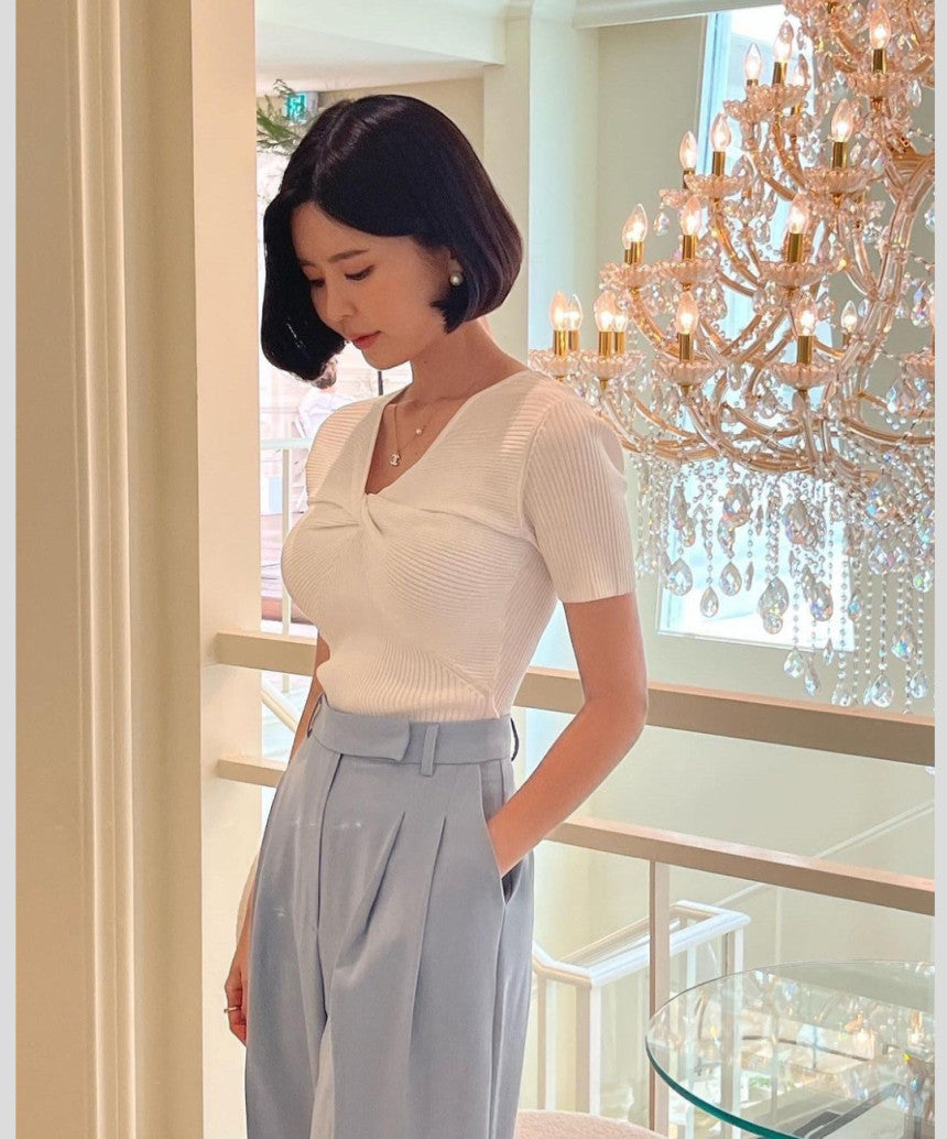 Twist Short Sleeves Knit