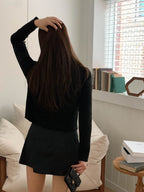Cashmere Wool Ribbon Cardigan