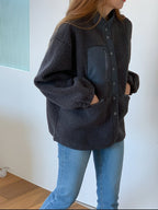 Pocket Loose-Fit Boucle Jacket
