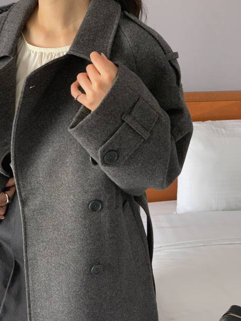 Sage Wool Coat (Quilted Lining)