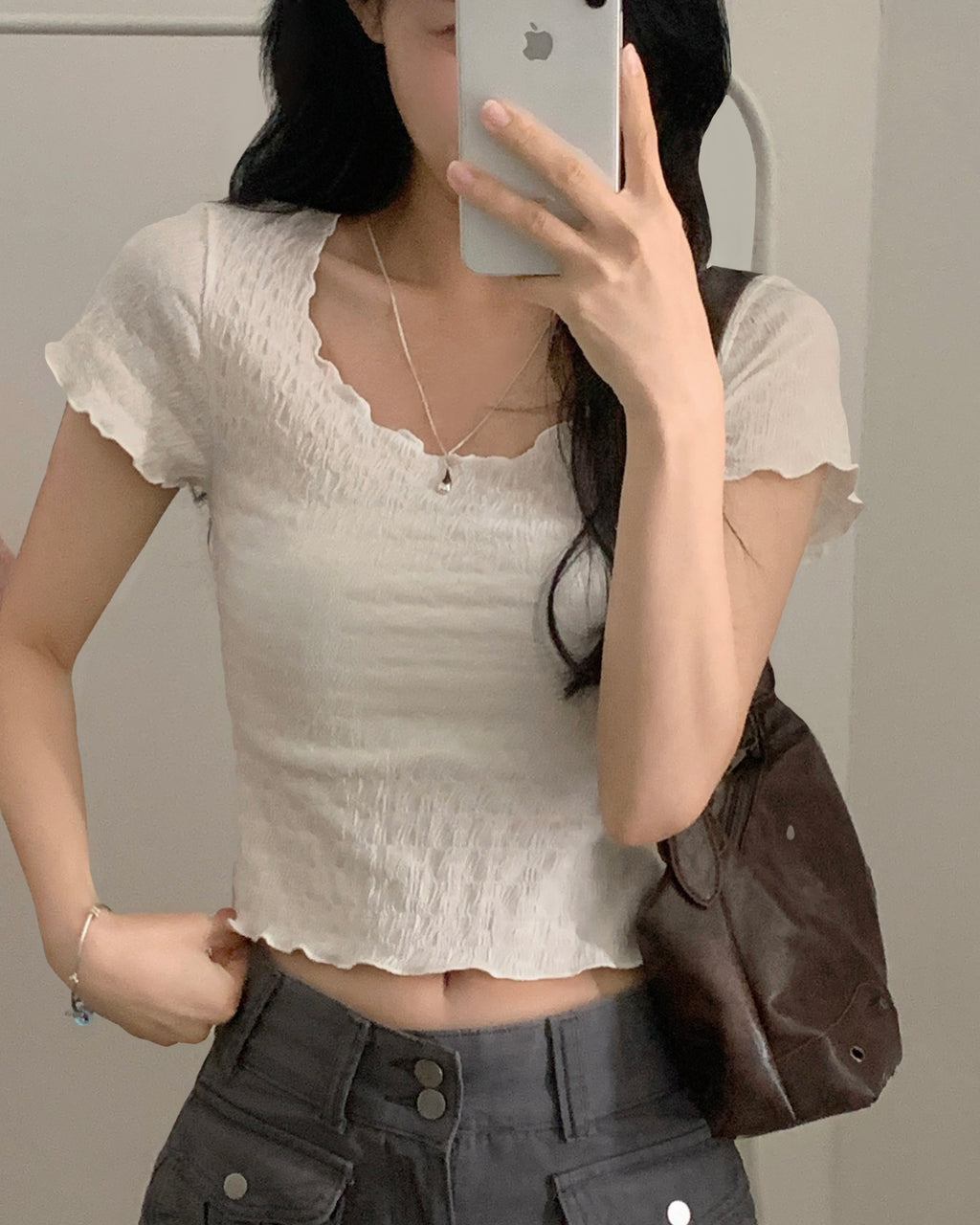 [ Sale Excluded ] Yoru Back Ribobn Top