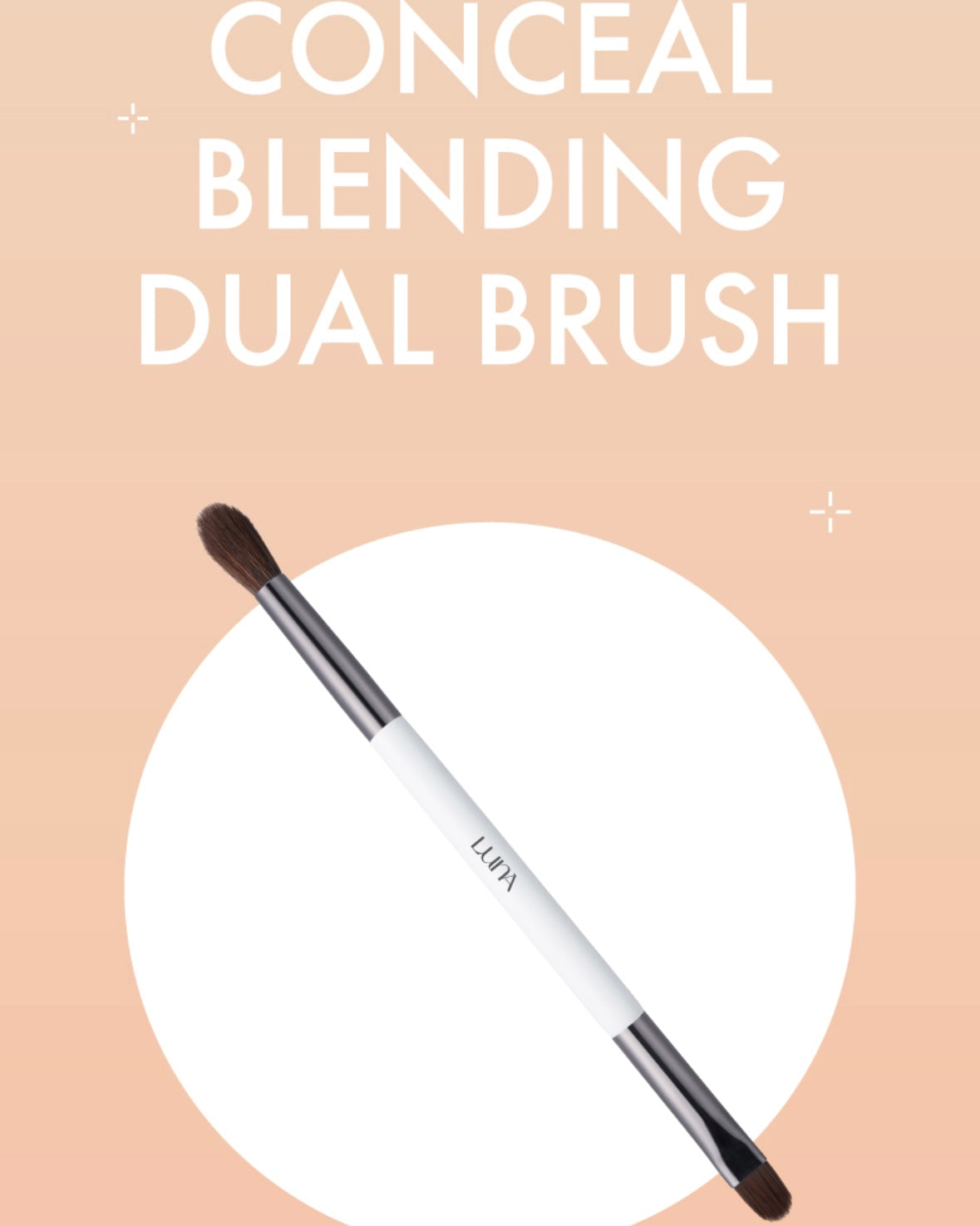 [ LUNA ] Conceal Blender Palette 01 Clear Cover + Dual Brush