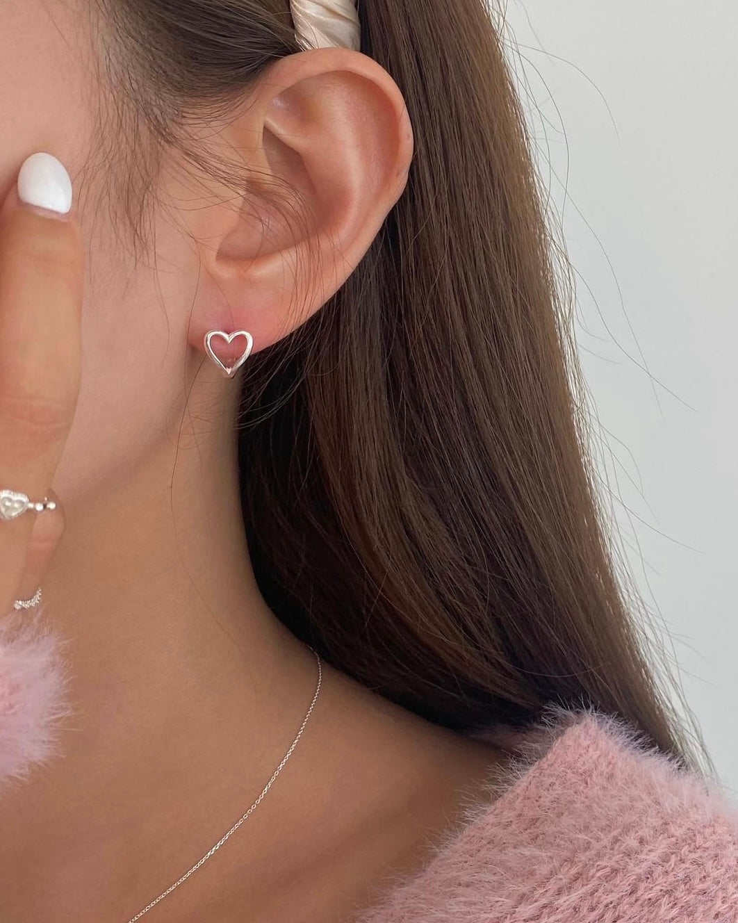 Heart Silver Earrings
