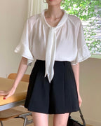 Pure Tie Blouse