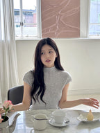 [ Pre-order ] Ribbed Cap-Sleeve Knit