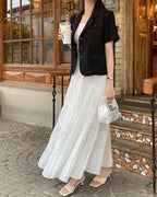 Shiny Cancan Maxi Skirt