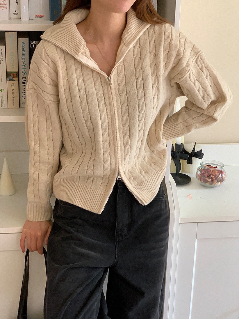Pepper Knit Zip-Up
