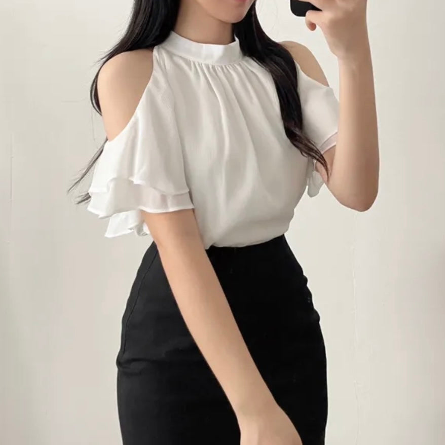 Frill Off-Shoulder Blouse